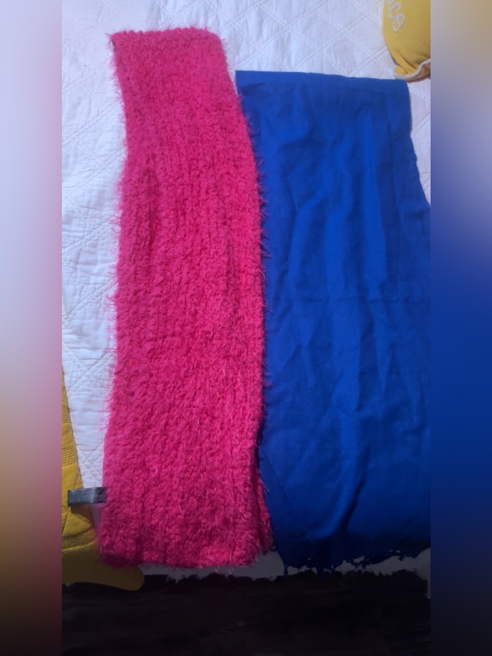Two soft scarfs